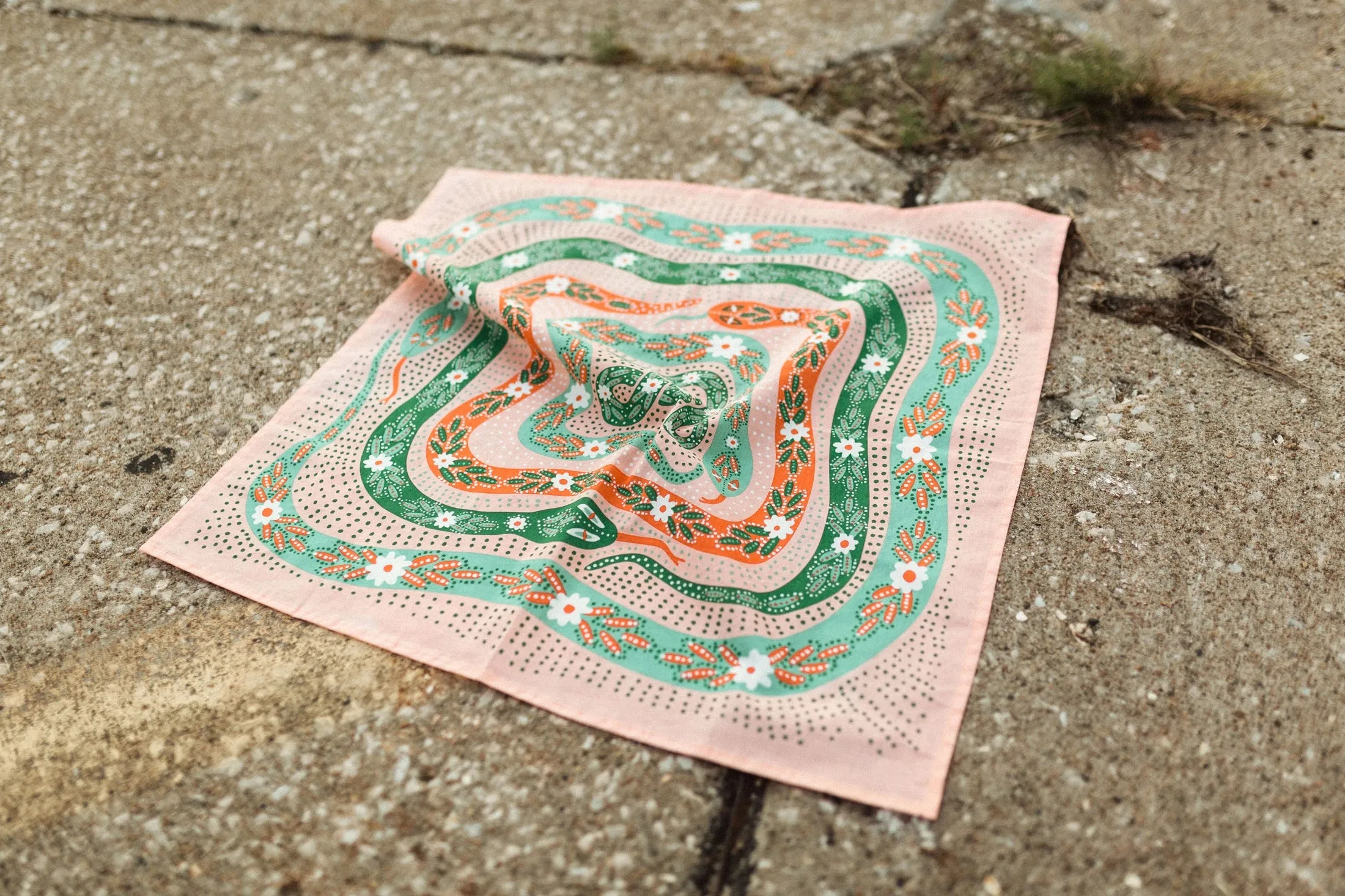 Pink Snakes Bandana