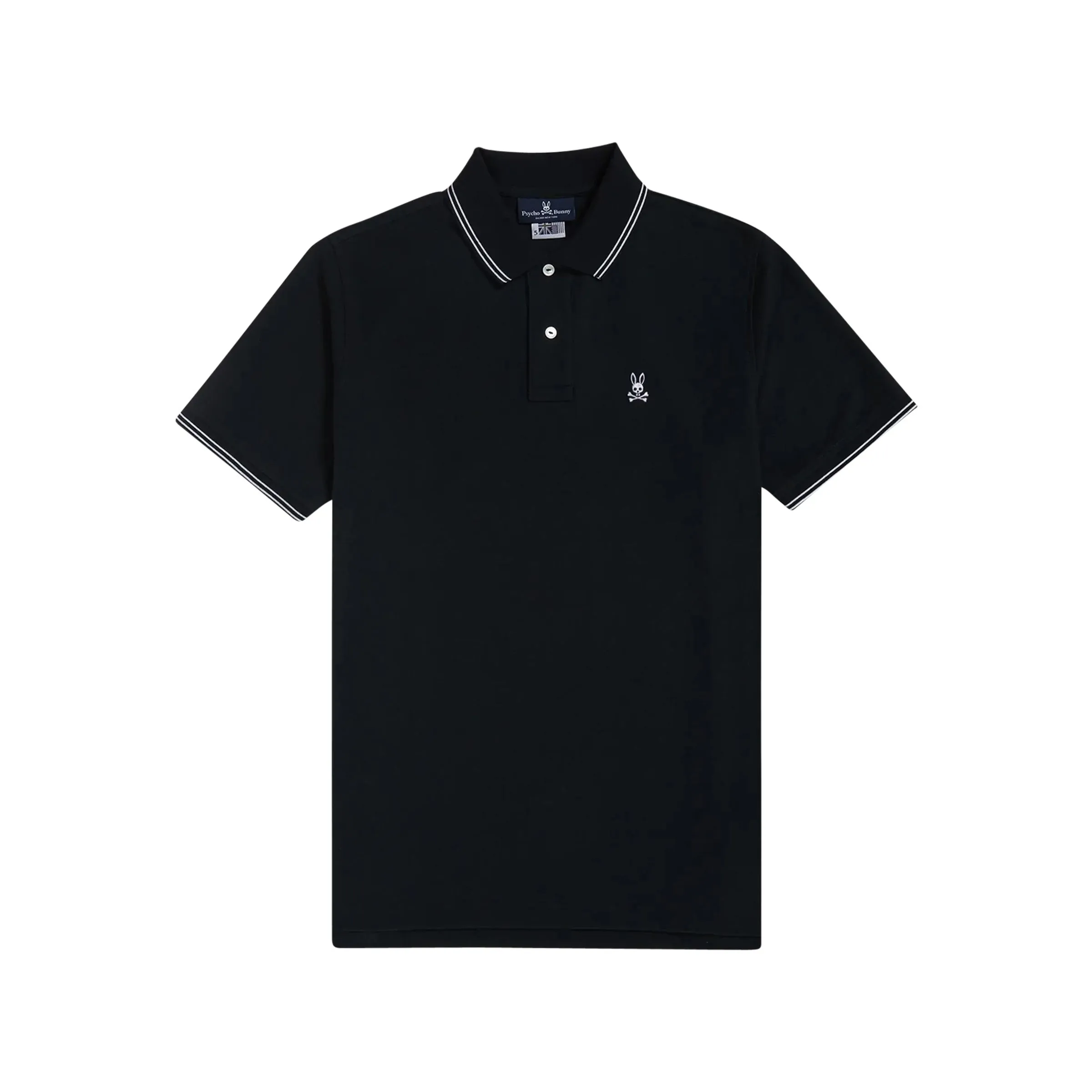 Psycho Bunny Mens Black Logan Polo_ B6K136S1PC-001