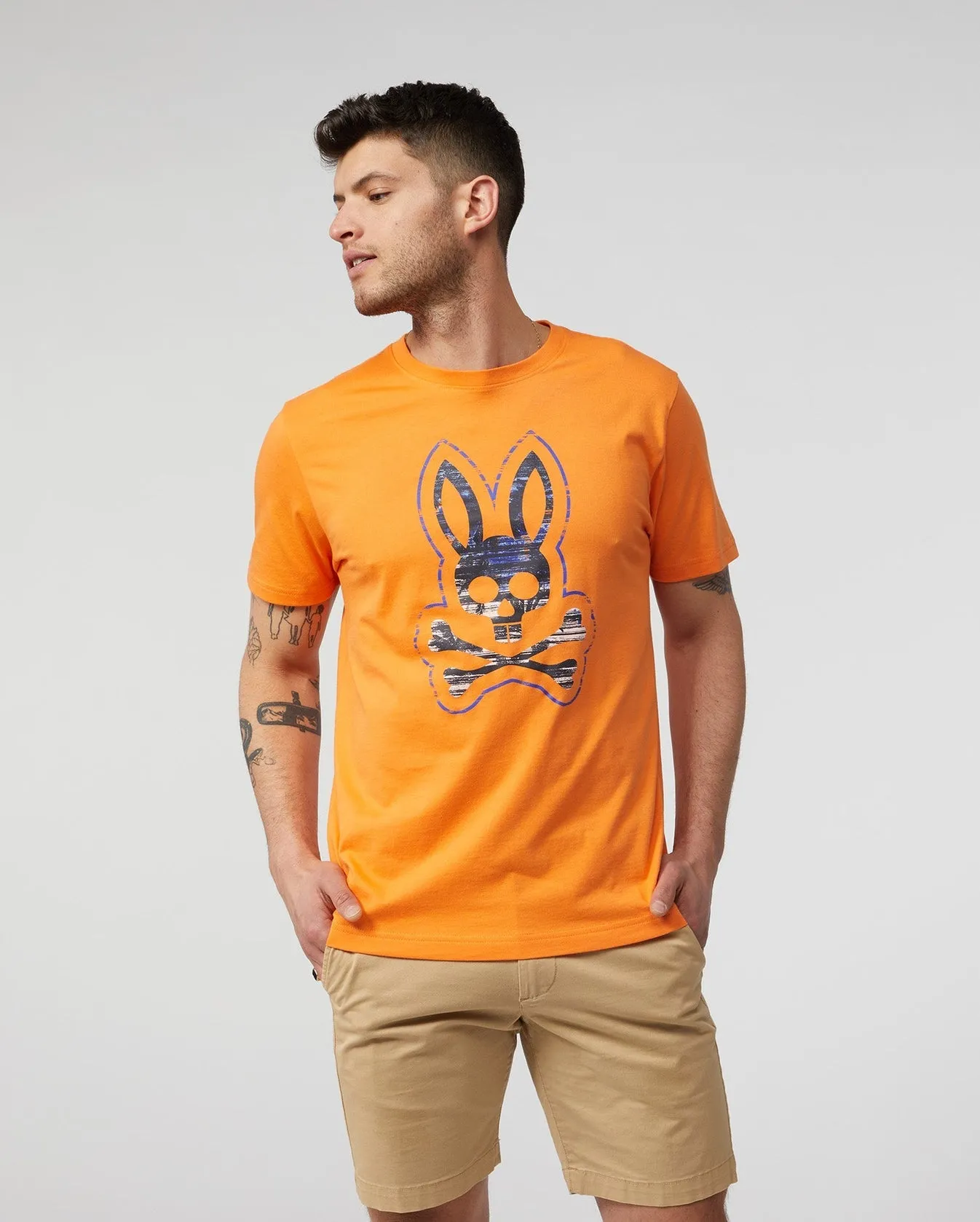 Psycho Bunny Mens Norby Graphic Tee - Mojave Orange