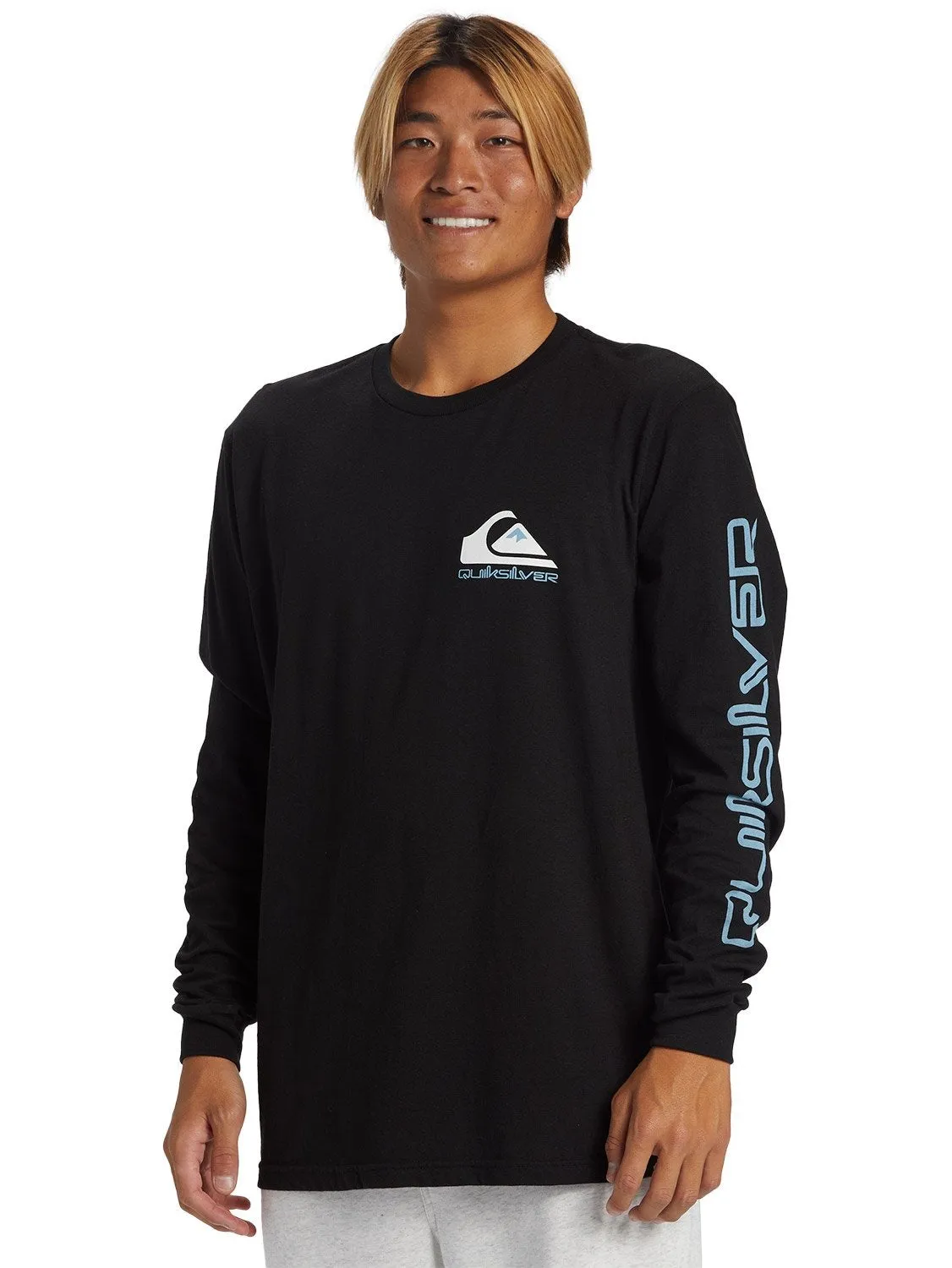 Quiksilver Mens Comp Logo long Sleeve T-Shirt