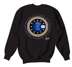 Retro 5 Racer Blue Sweater - Rollie Time - Black