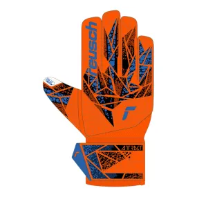 Reusch Starter Solid Finger Support Junior GK Gloves (Orange/Blue)