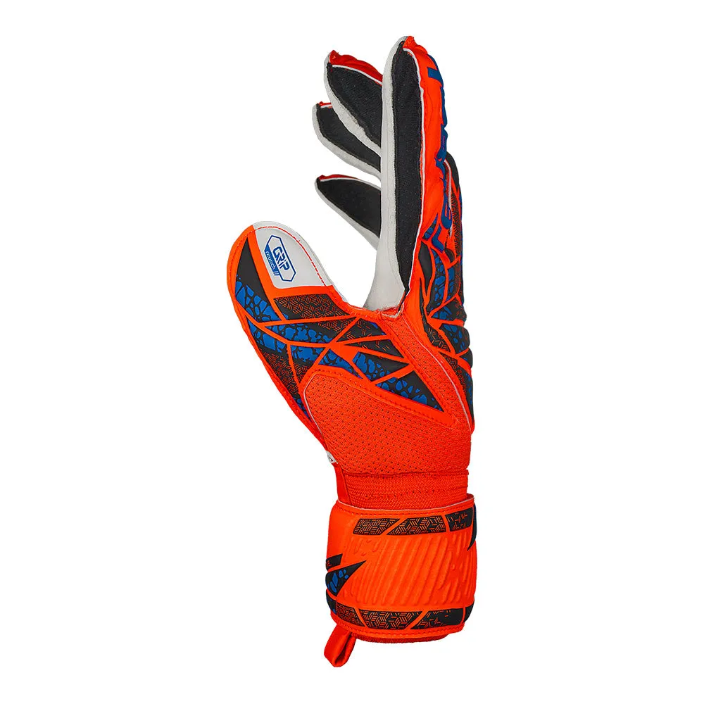 Reusch Starter Solid Finger Support Junior GK Gloves (Orange/Blue)