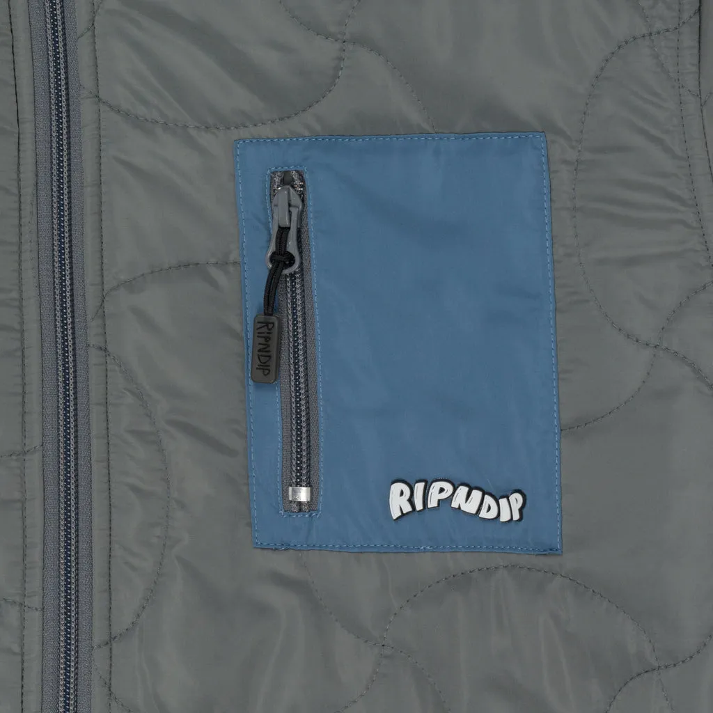 RIPNDIP EUPHORIA REVERSIBLE POLAR FLEECE JACKET-BLUE