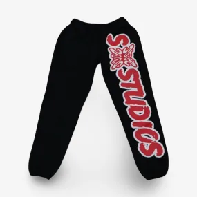 Stainbandz Puff Print Sweatpants 'SB Studios' Black / Red