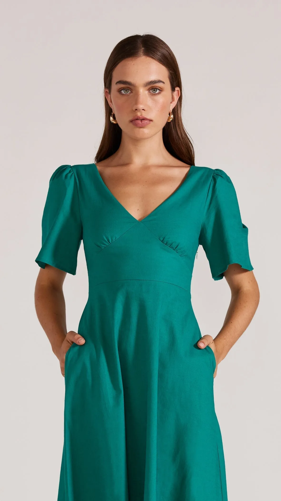 Staple The Label Celine Tea Dress - Green