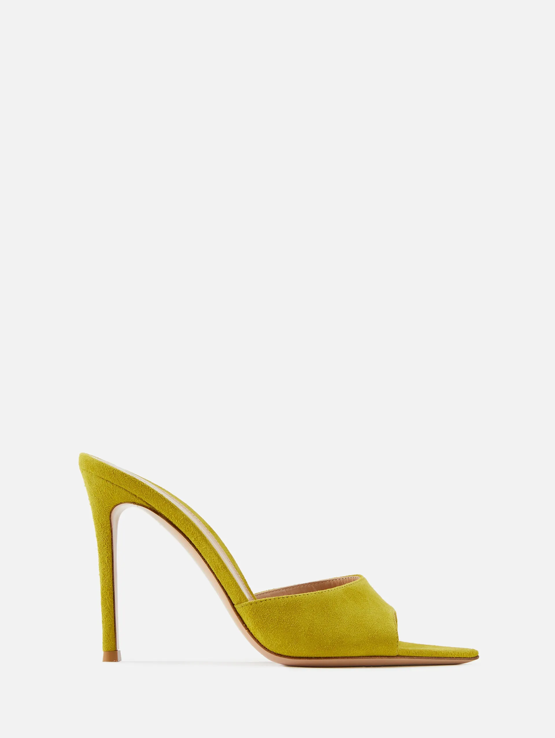 Suede Peep Toe Mule 105mm