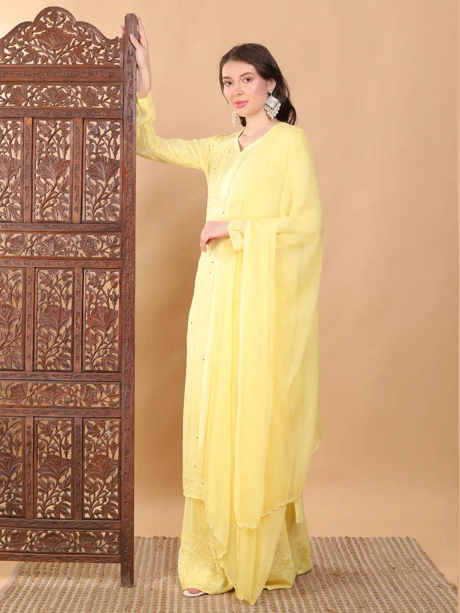 Surmai Premium Chikankari Viscose Mukaish Kurti Set