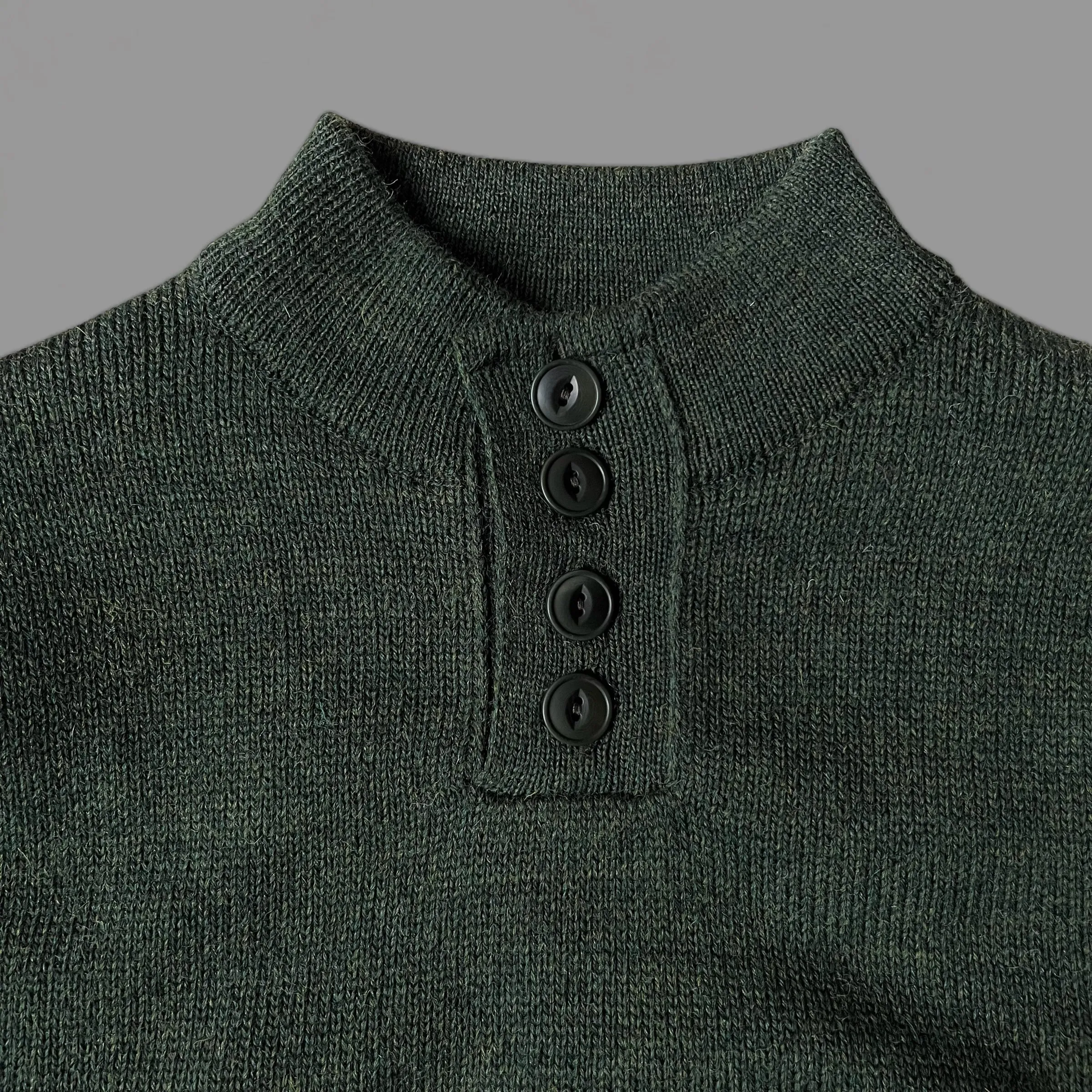 THE BRIG BUTTON FRONT - HEATHER GREEN