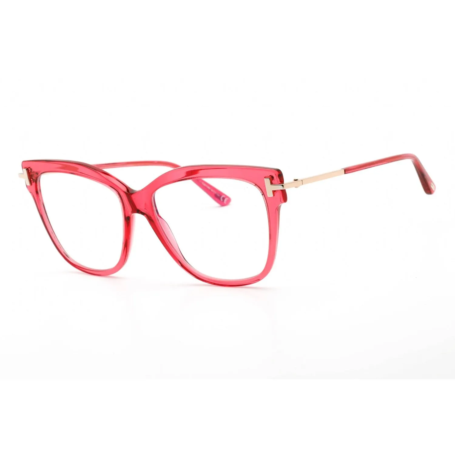 Tom Ford FT5704-B Eyeglasses shiny red/Clear/Blue-light block lens