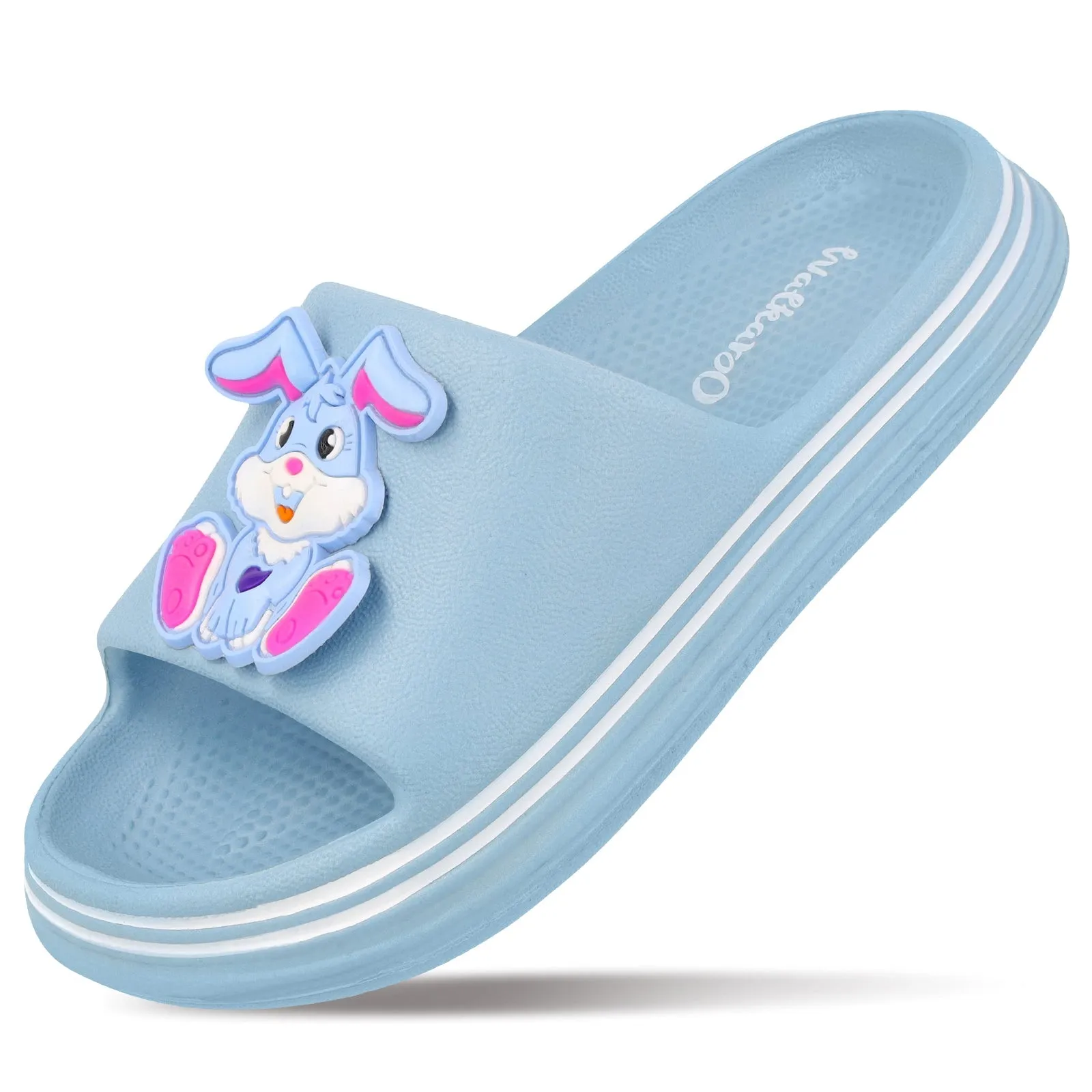 Walkaroo Kids Solid Clog Sandals  - WK382 Aqua Blue