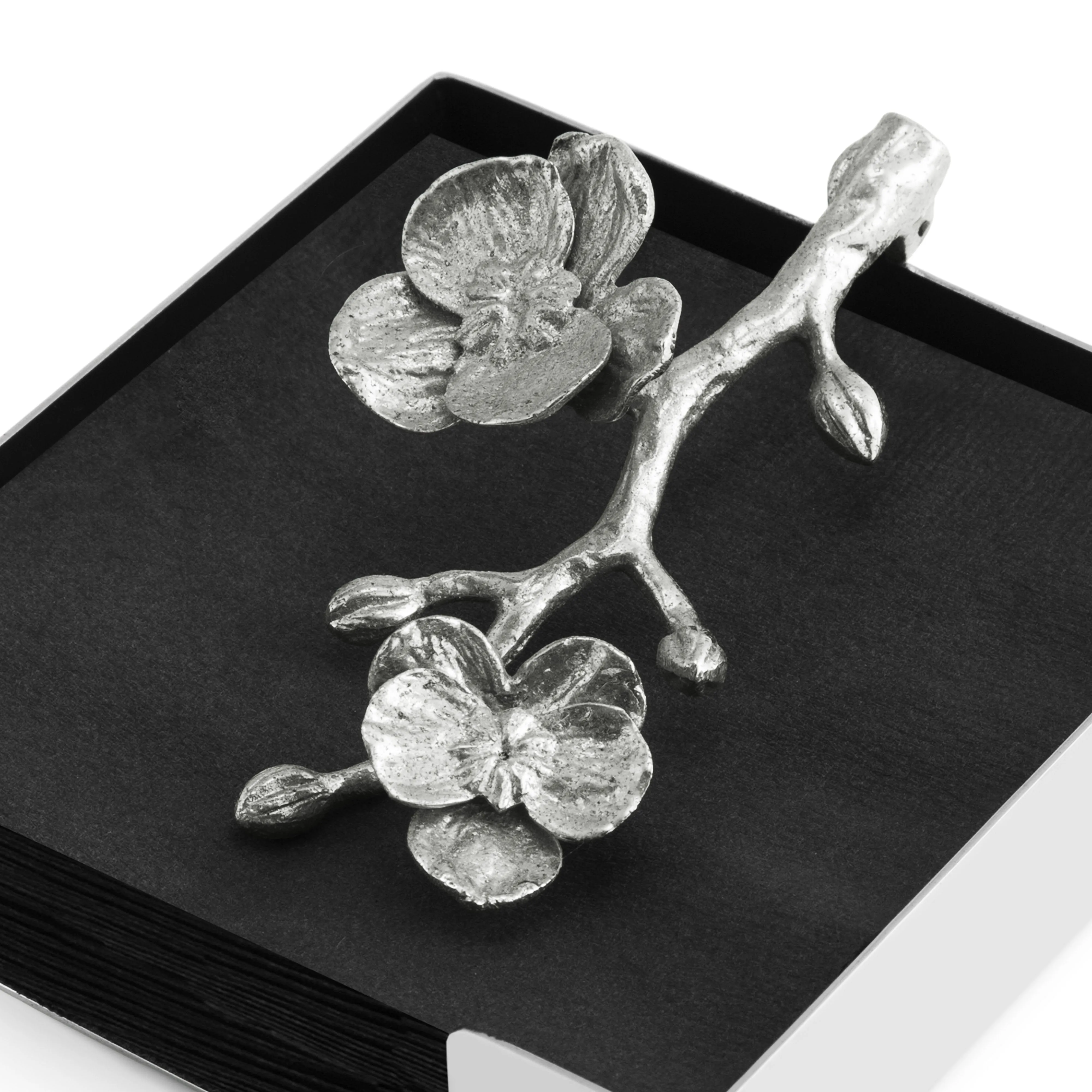 White Orchid Napkin Holder