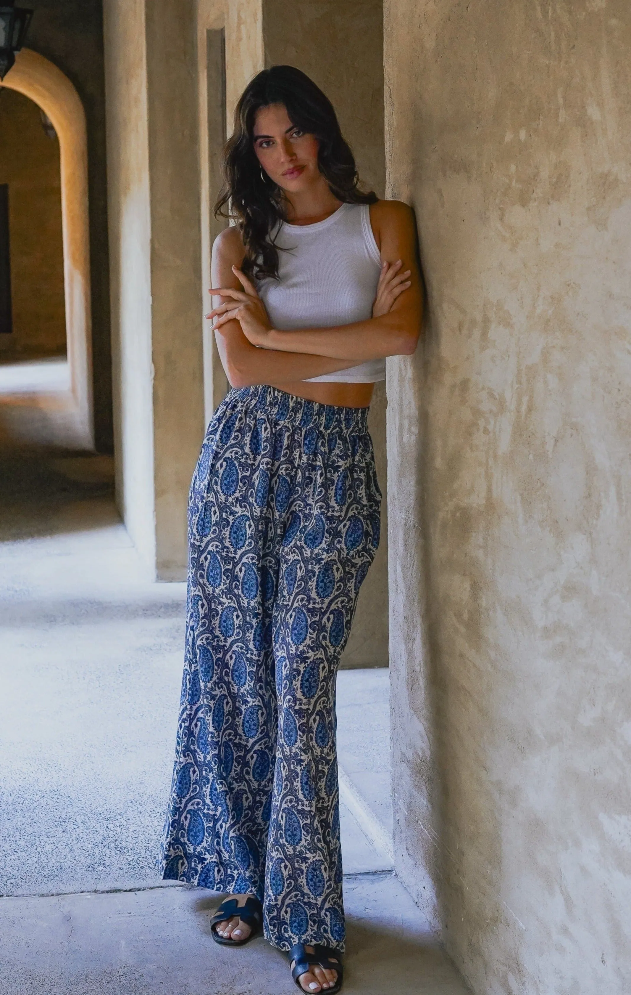 Wide Leg Pants | Shiva Blue