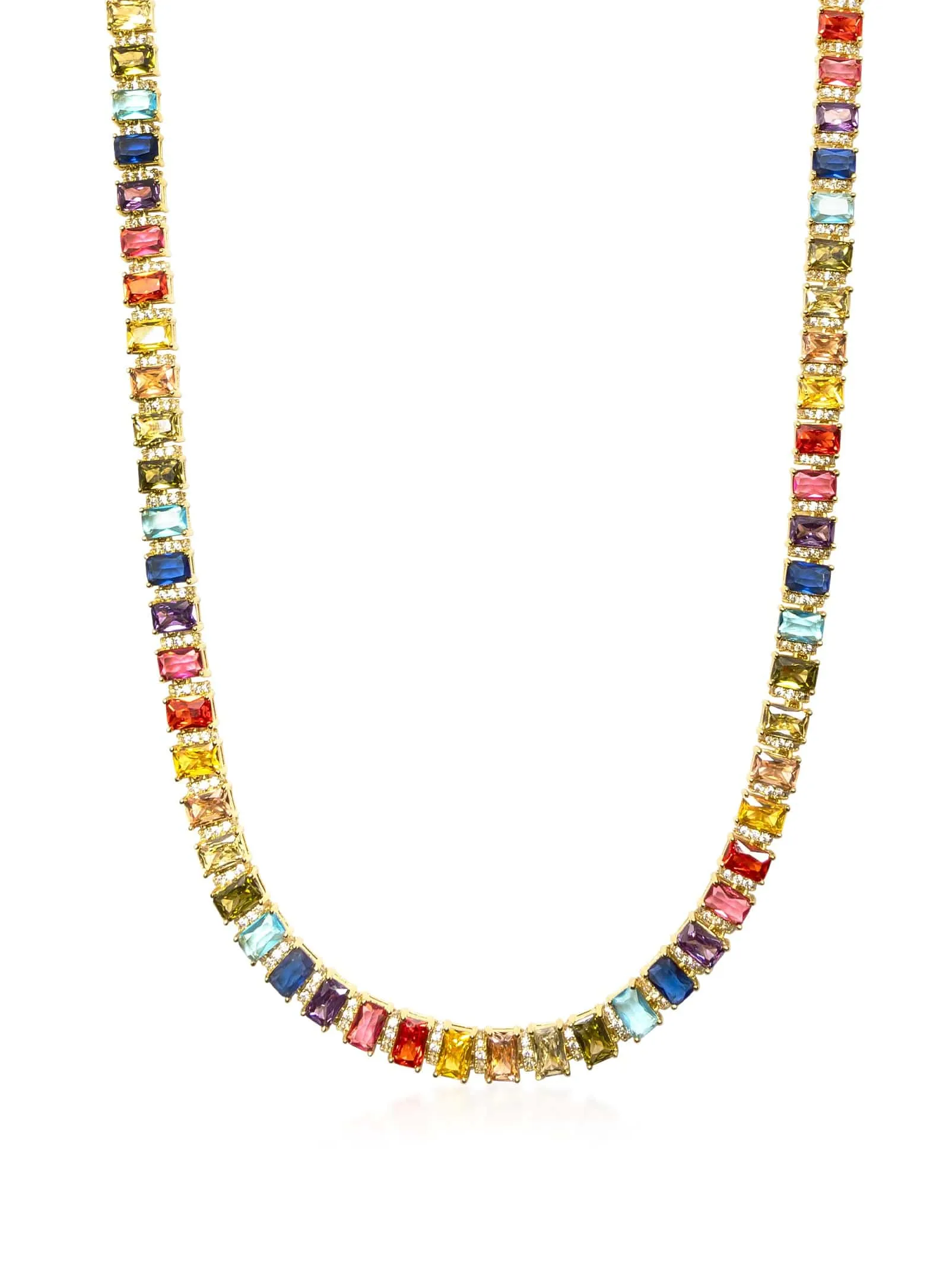 Women's Colorful Tennis Necklace