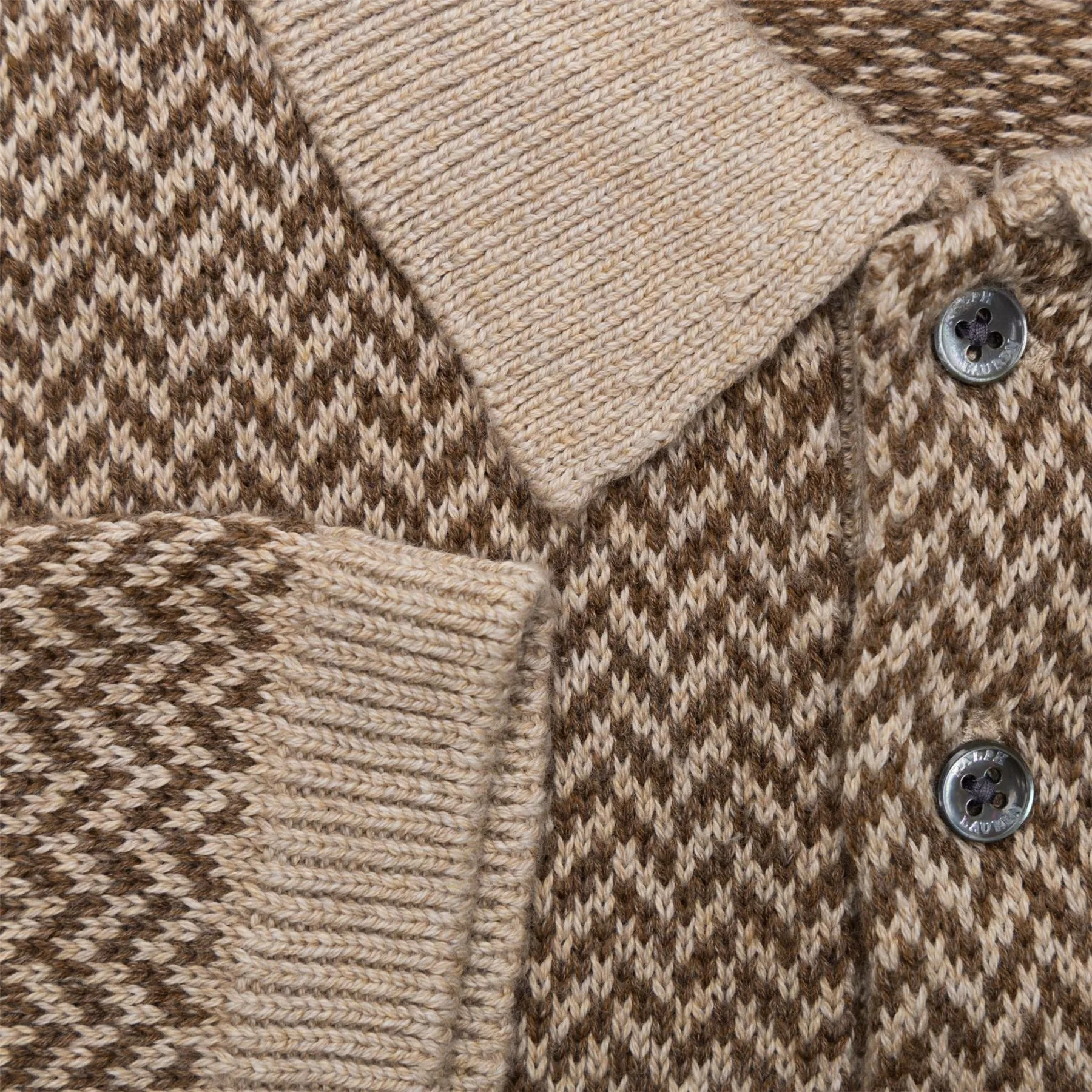 x TRENDYGOLF Cotton Blend SS Herringbone Pullover Tan Multi - 2024