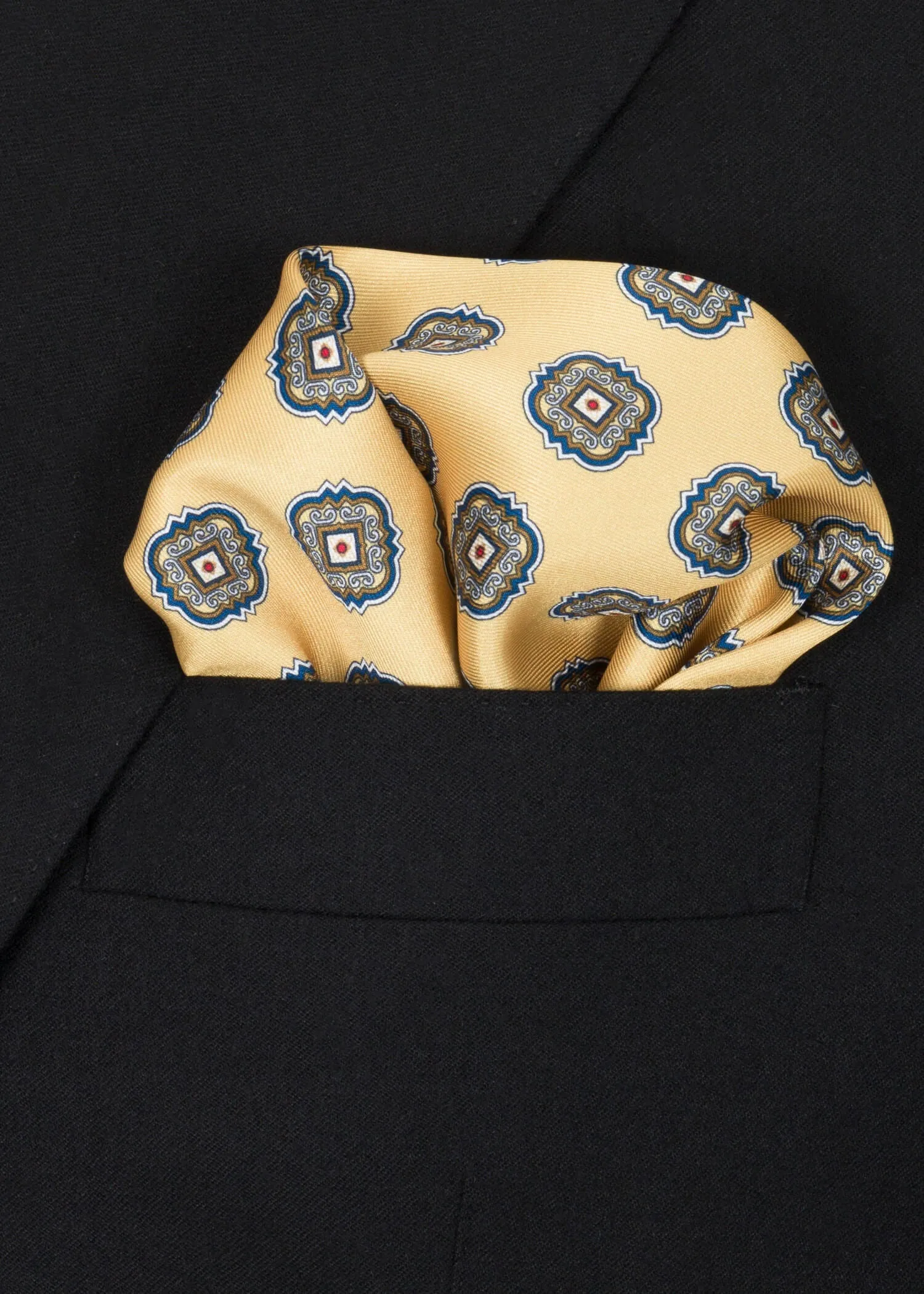 Yellow Red Blue Pocket Square